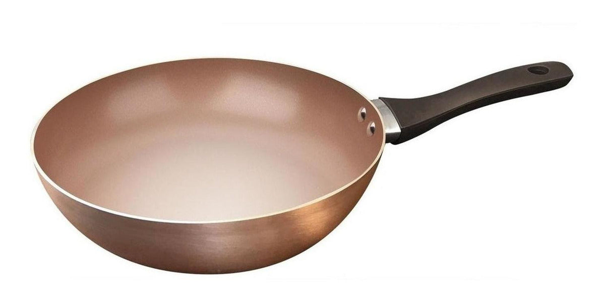 Wok Hudson Antiadherente Ceramico   Aluminio 28 Cm