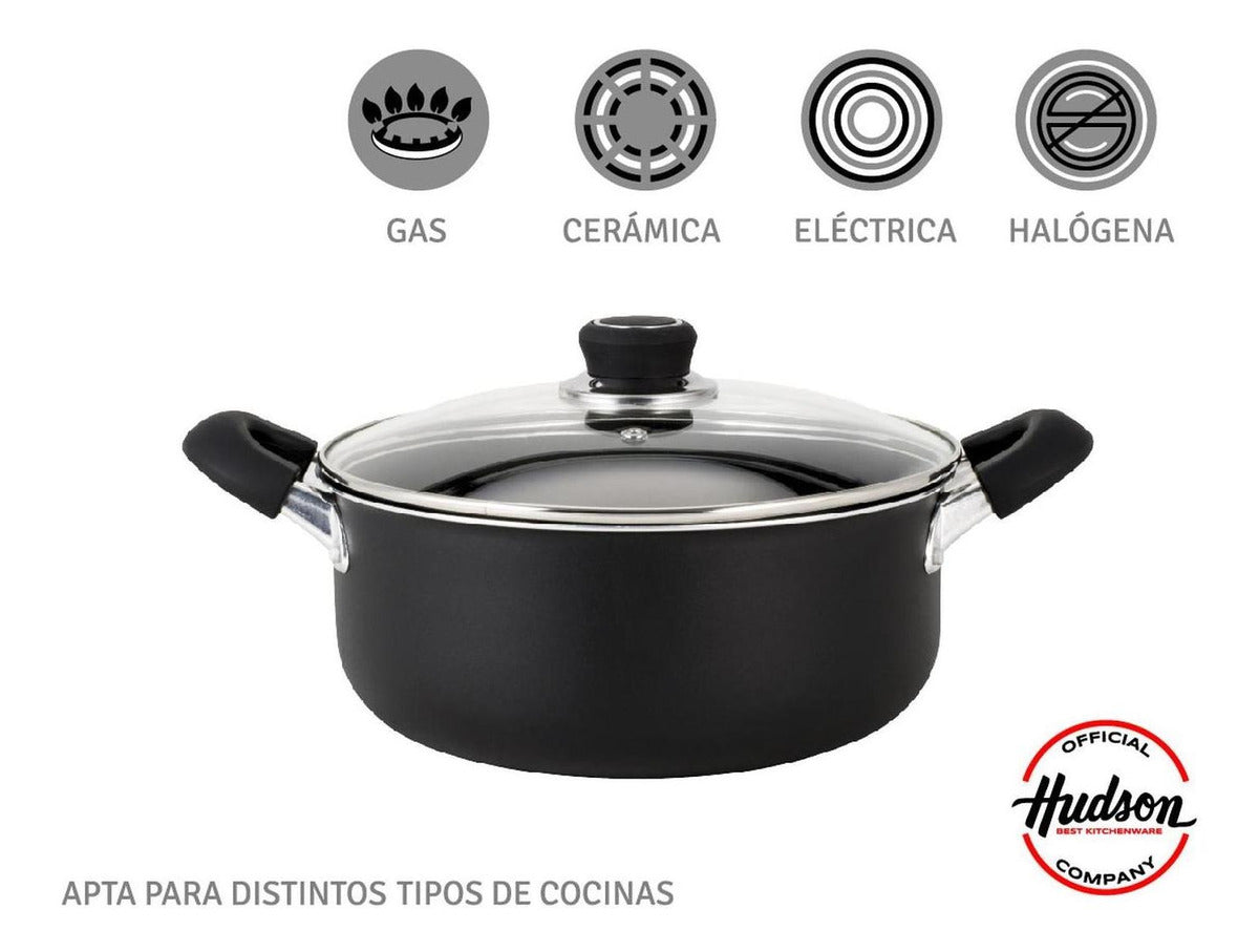 Cacerola Hudson Antiadherente  Aluminio 28 Cm