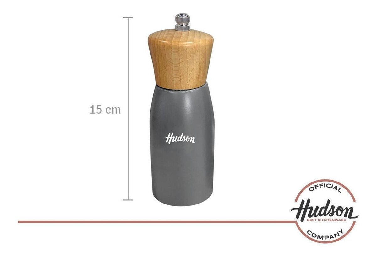 Molinillo De Madera Hudson Laqueado Color Gris 15 Cm