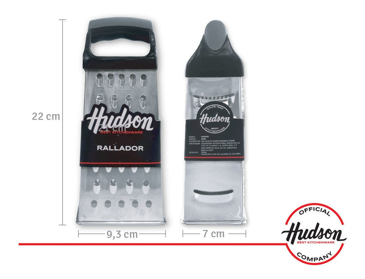 Rallador Manual Acero Inoxidable 4 Caras 22 Cm Hudson