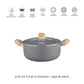 Cacerola Hudson De Aluminio C/antiadherente Granito De 24 Cm