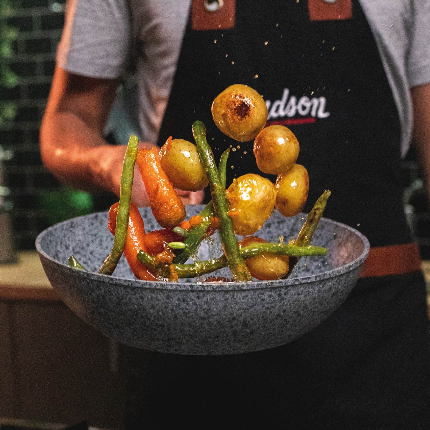 Wok de Aluminio Forjado 28cm Granito Stone