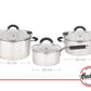 Bateria de Acero Inoxidable 6 Piezas Induccion