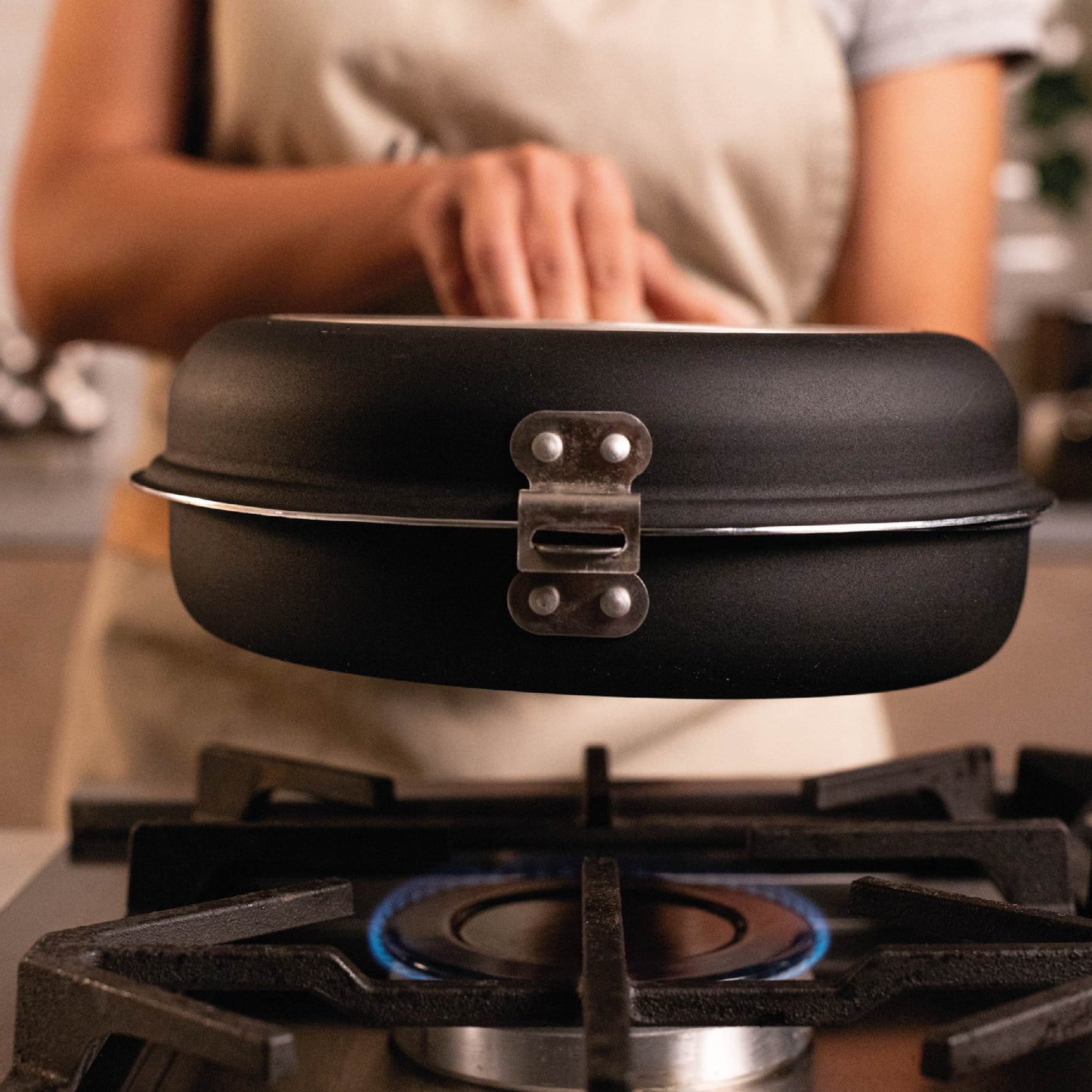 Sartén Doble Antiadherente 20 Cm Tortilla Aluminio