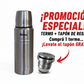 Termo 750 ml Acero Pulido de Acero Inoxidable + Tapón de Regalo