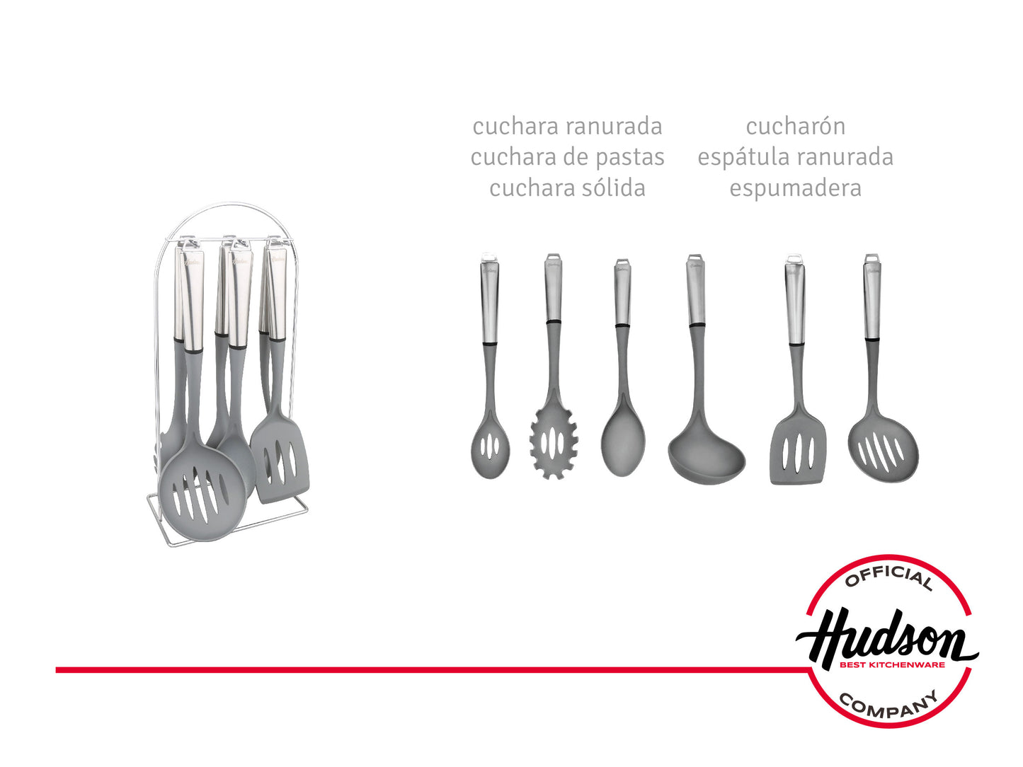 Kit Cocina Cacerolas + Utensilios + Sarten Linea Hudson
