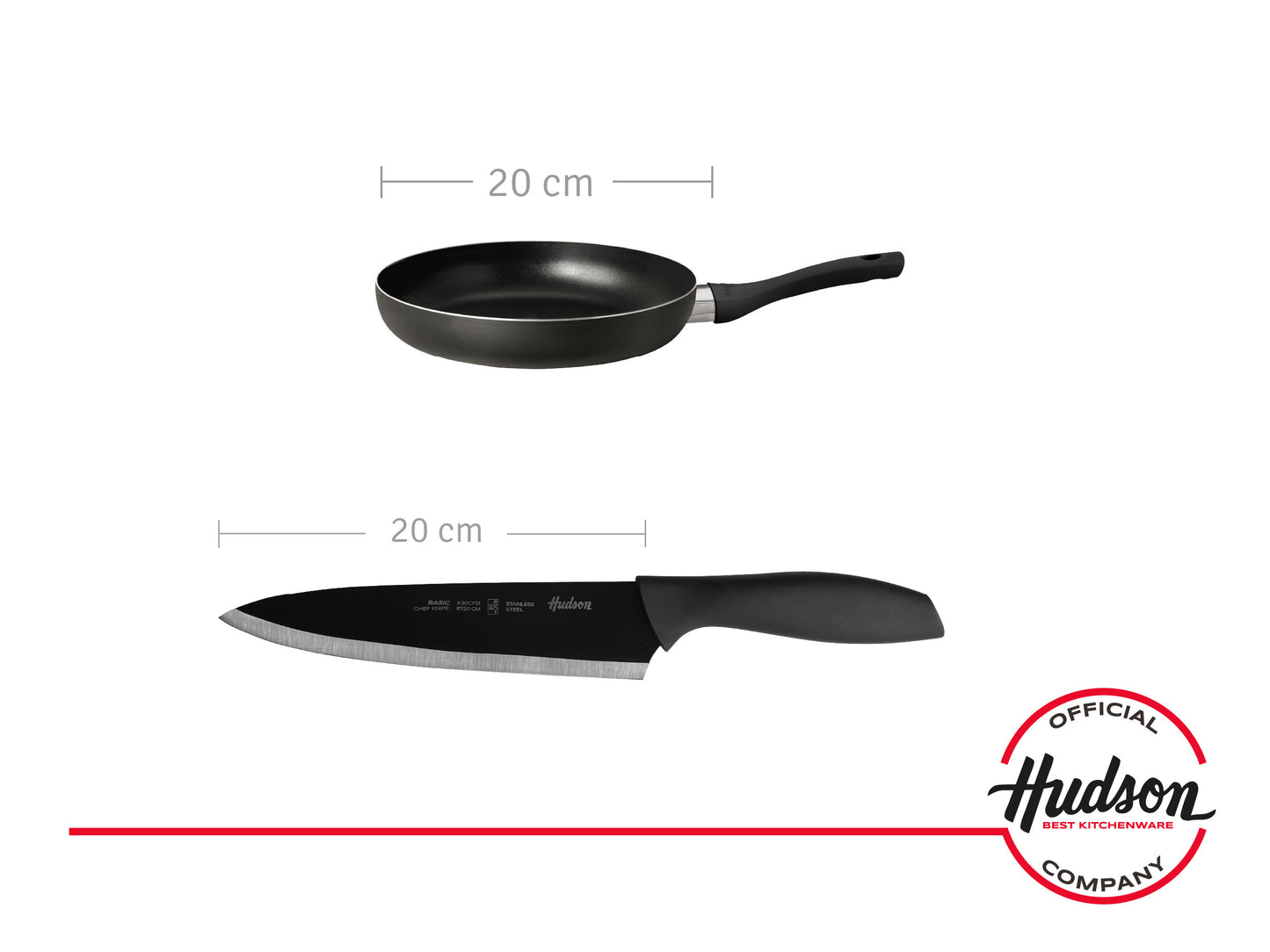 Sartén Aluminio 20 cm + Cuchillo Basic 8