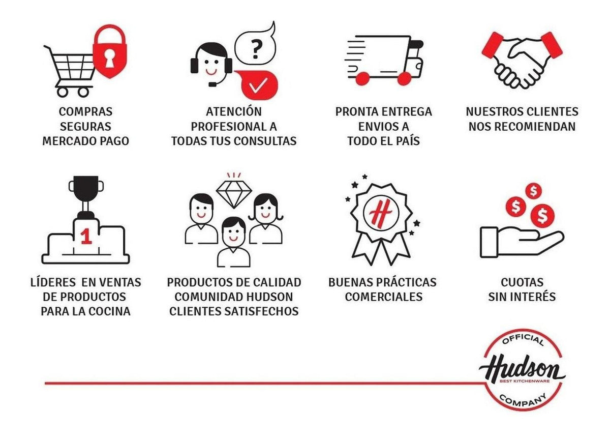 Cacerola Hudson Antiadherente  Aluminio 28 Cm