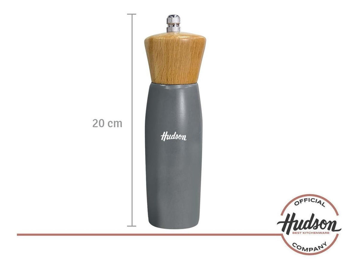 Molinillo De Madera Hudson Laqueado Color Gris 20 Cm