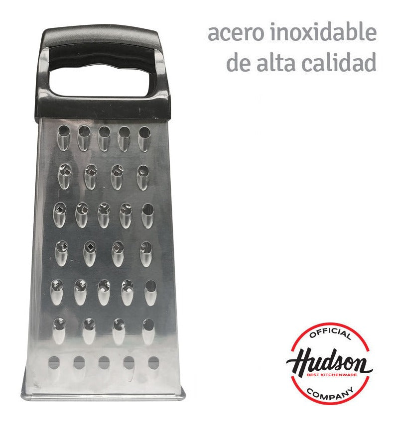 Rallador Manual Acero Inoxidable 4 Caras 22 Cm Hudson