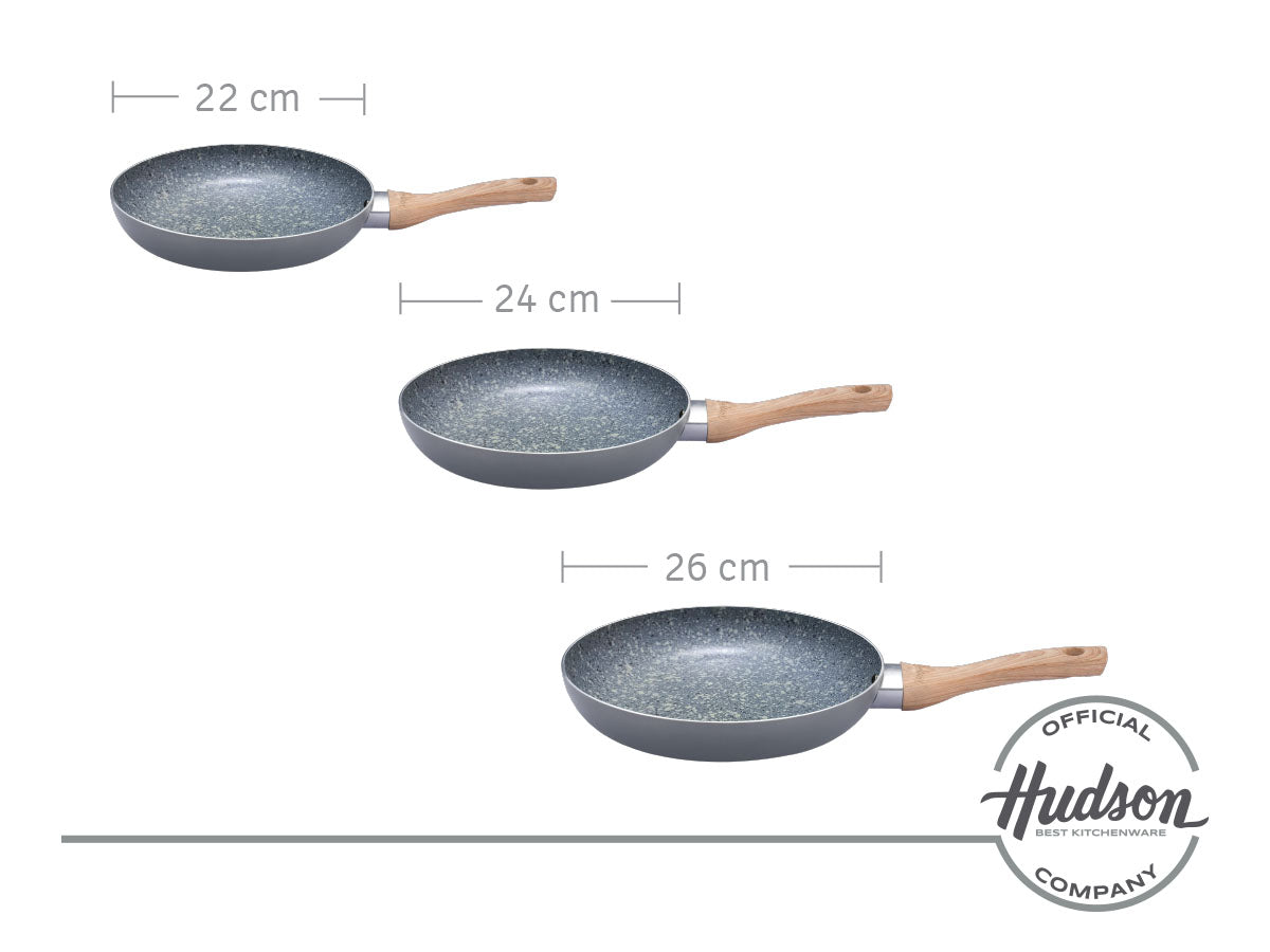 Kit Sartenes Hudson Granito 22cm 24cm 26cm