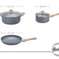 Kit Hudson Granito Bateria De 5 Piezas + Utensilios Madera
