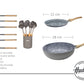 Kit Granito Hudson Cacerolas + Sartenes + Utensilios Gris
