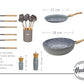 Kit Granito Hudson Cacerolas + Sartenes + Utensilios Blanco