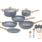 Set De Ollas Cocina Hudson Granito 10 Piezas Antiadherente
