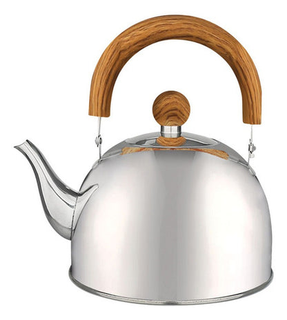 Pava Acero Inoxidable 1,5lts Pico Matero Mango Madera Normal