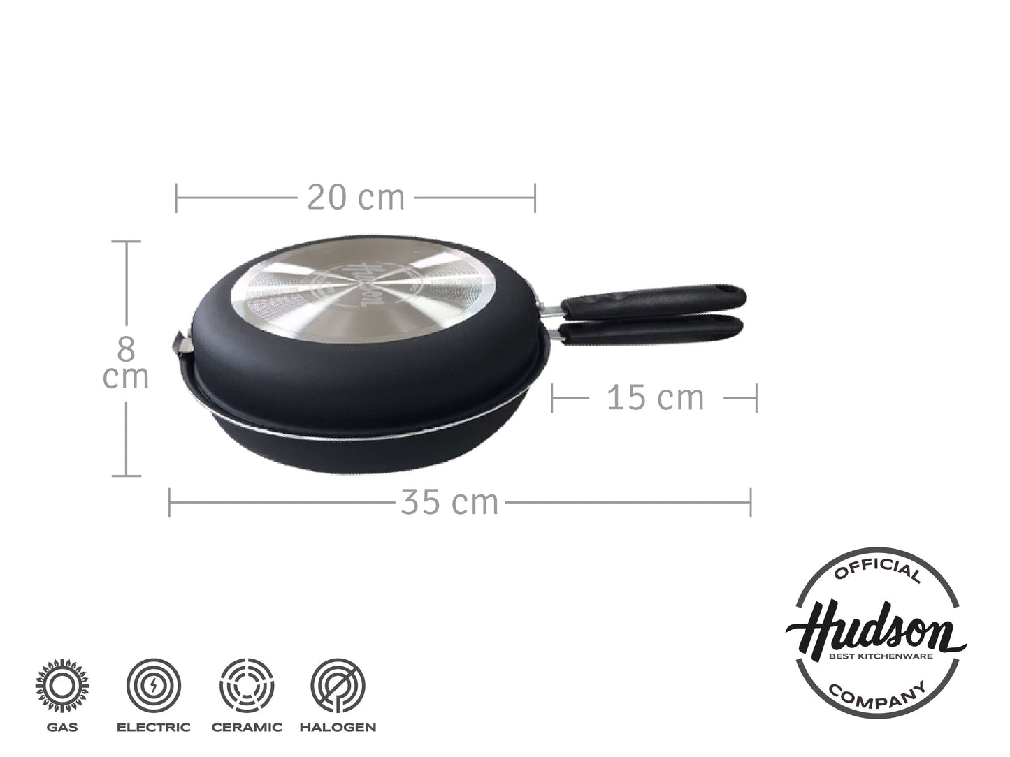 Sartén Doble HUDSON Daily de Aluminio Negro