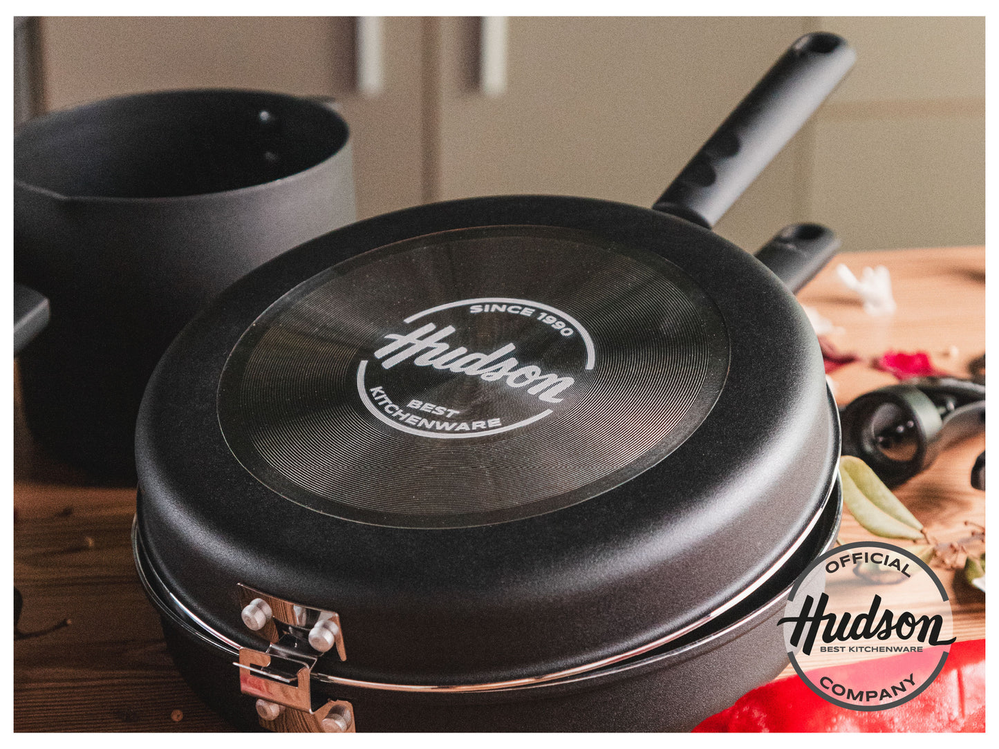 Sartén Doble HUDSON Daily de Aluminio Negro