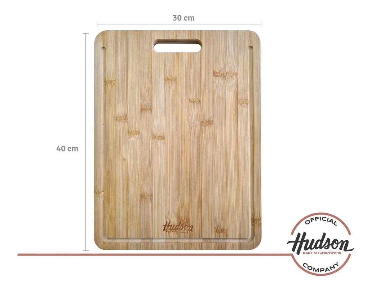 Tabla De Madera Bambú Cocina Hudson 30 X 40 X 1.5 Cm