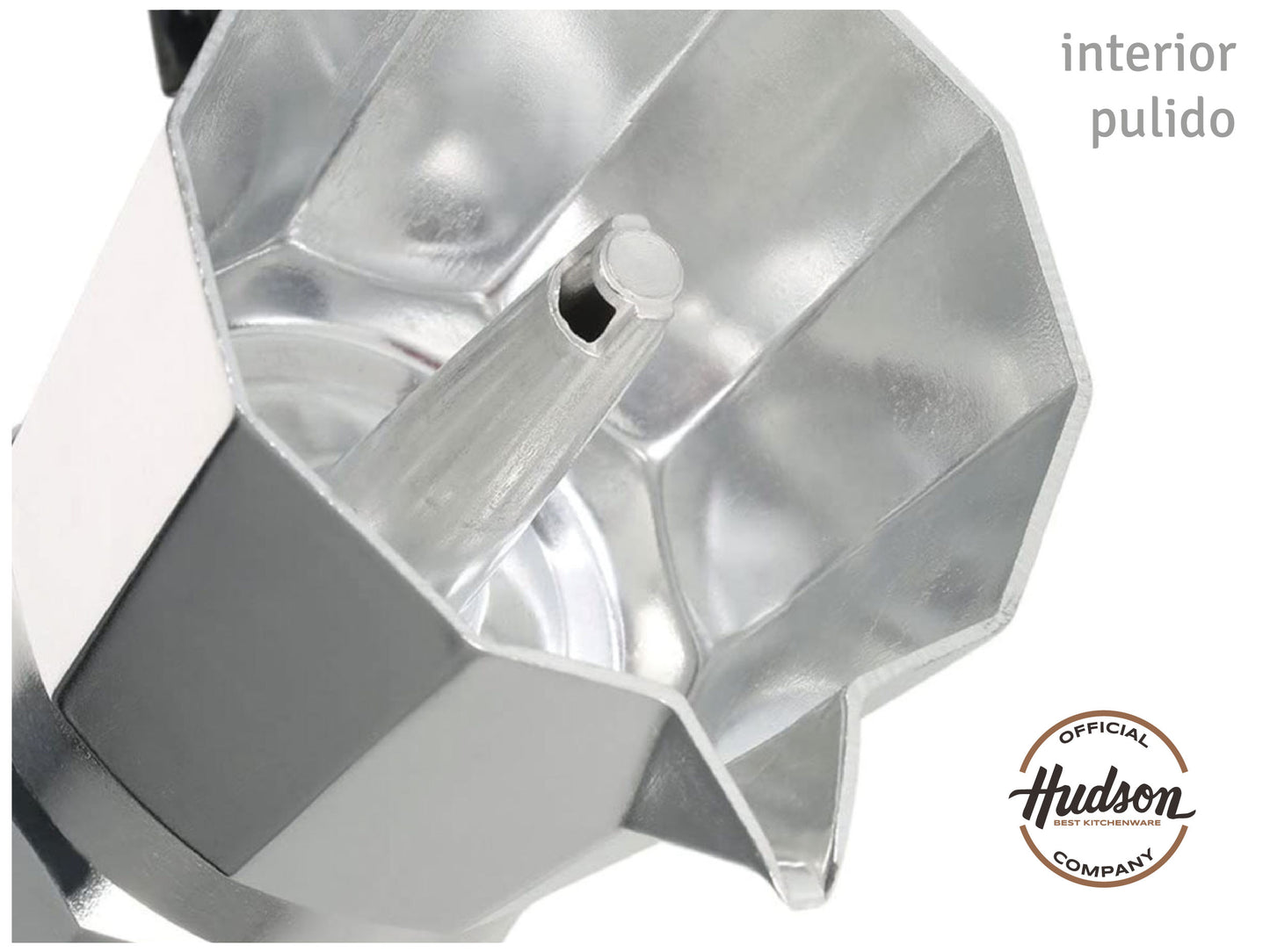 Cafetera Italiana Acero Pulido 12 Pocillos HUDSON