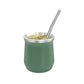 SET MATE ACERO INOX CON BOMBILLA VASO VERDE