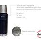 Termo Hudson 750 Negro  De Acero Inoxidable