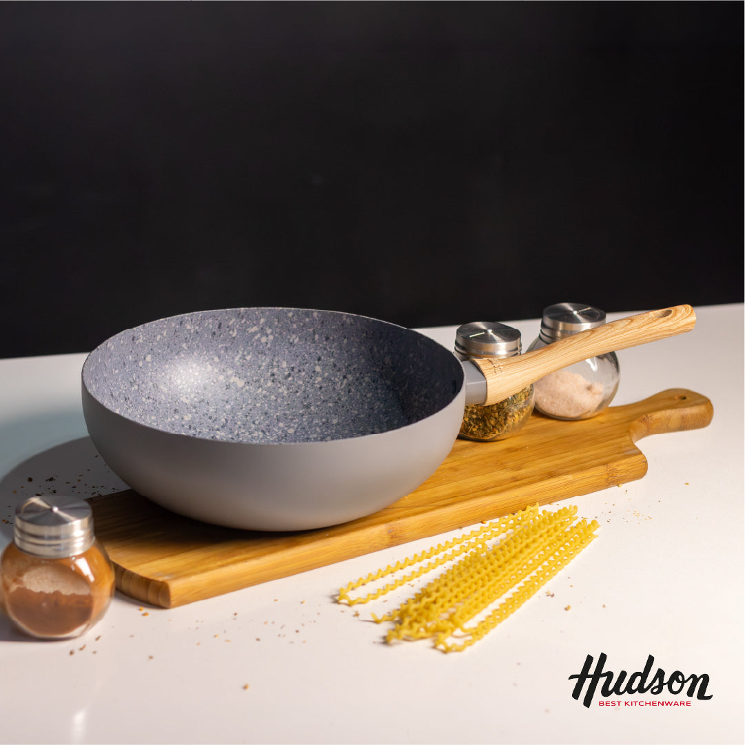 Wok 28 Cm C/antiadherente Línea Nueva Granito
