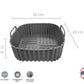 Moldes X2 Silicona Para Air fryer 20x7.5 Cm Cuadrado
