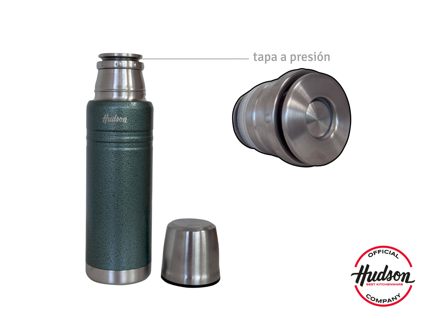 Termo Hudson Acero Verde De Acero Inoxidable 500 Ml