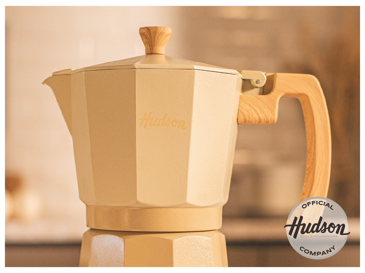 Cafetera Italiana Aluminio Harmony 450ml Beige