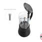 Cafetera Italiana Acero Inox Y Vidrio Para Inducción Negro