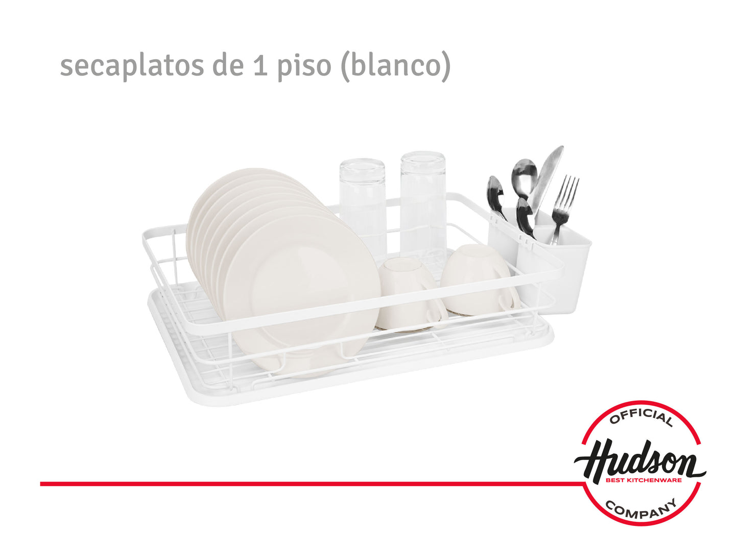 Escurridor De Platos Blanco 1 Piso Nuevo Linea Hudson Cocina