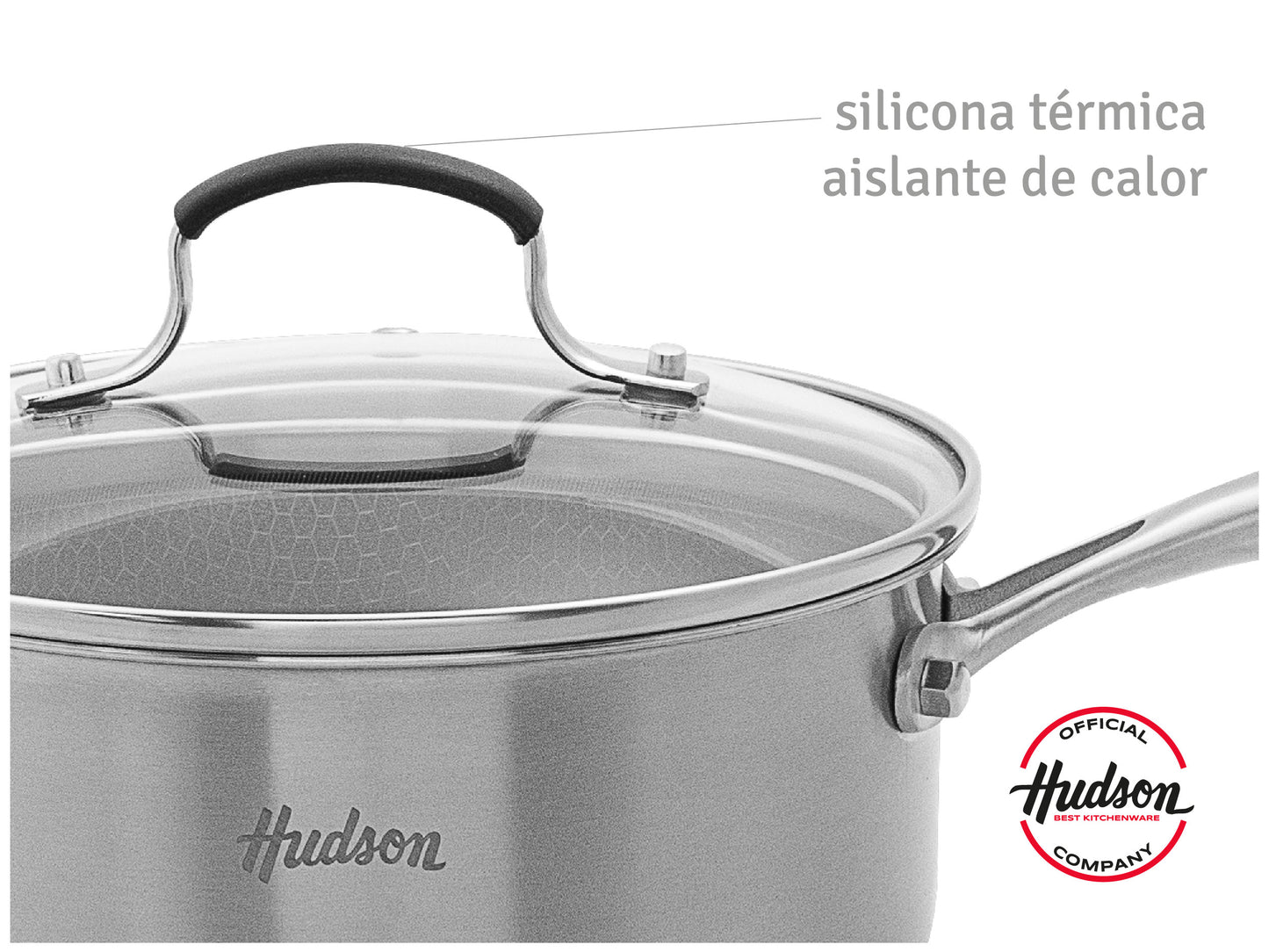 Cacerola C/mango Acero Inox 20cm Antiadherente Hudson
