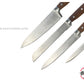 Set 4 Cuchillos Acero Inoxidable Y Mango De Madera