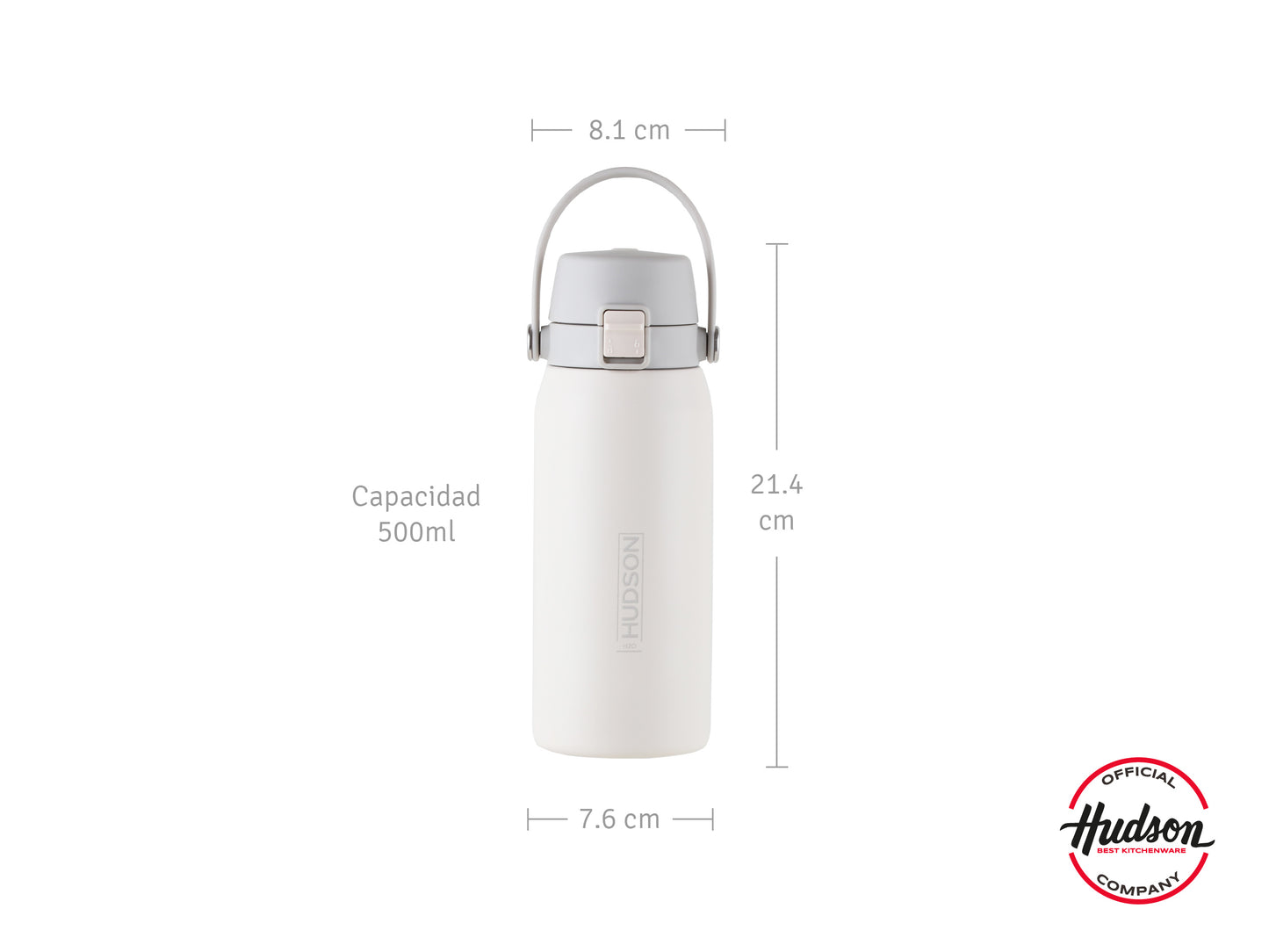 Botella Deportiva Térmica De 500 Ml Crema