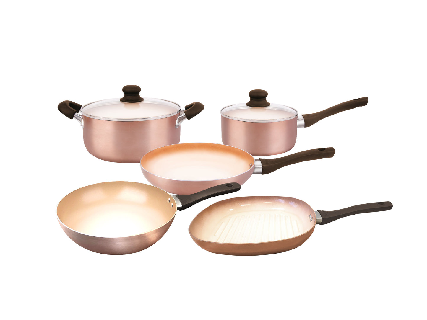Set Bateria Cobre + Wok + Bifera Linea Hudson