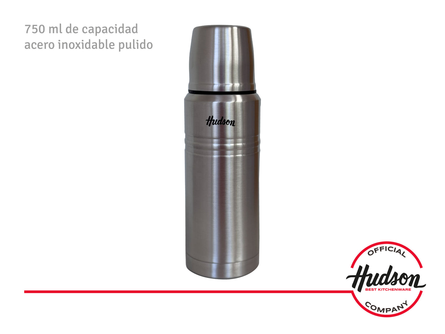 Termo Hudson 750 Ml Acero Pulido De Acero Inoxidable