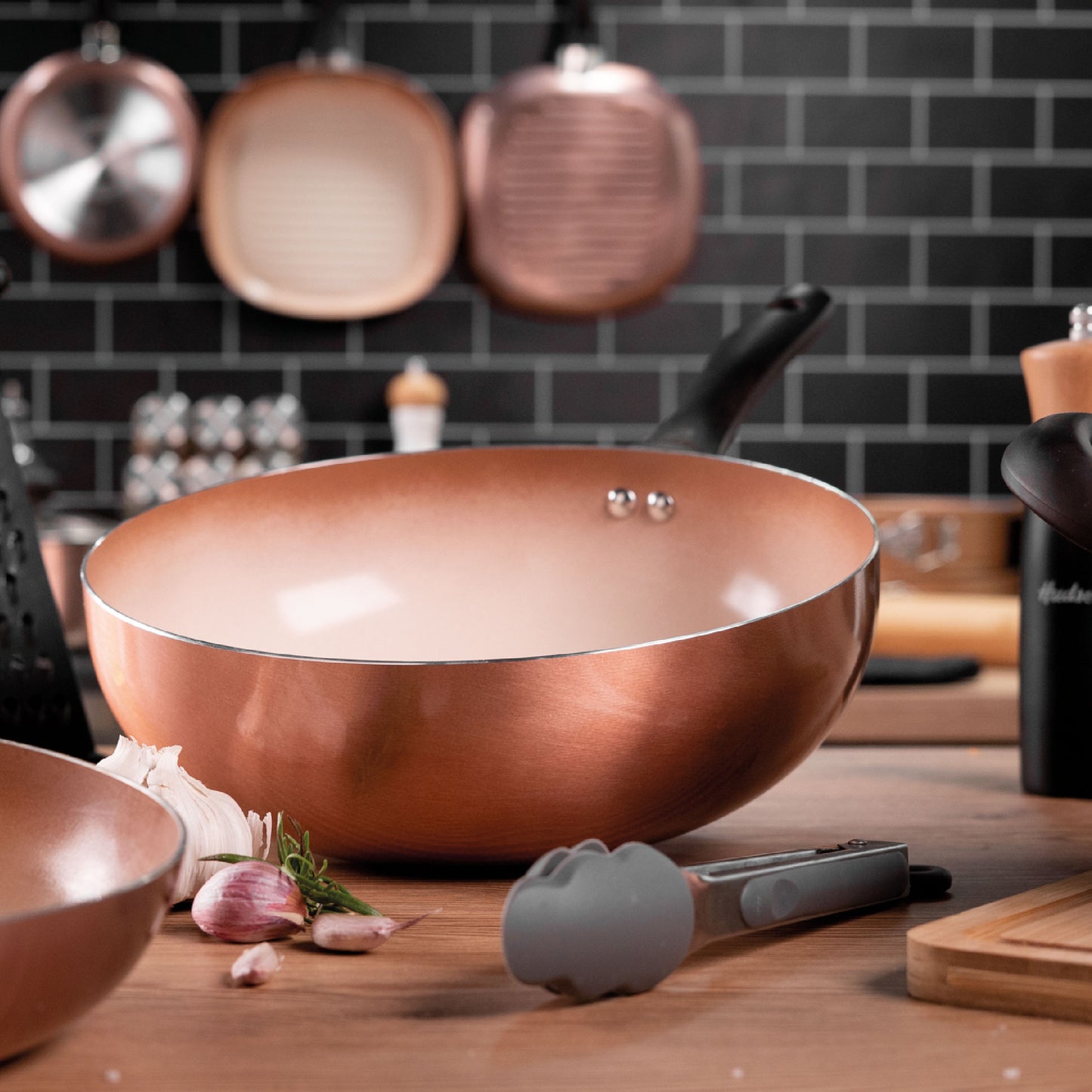 Batería 9 Piezas Línea Cobre HUDSON