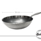 Wok de Acero Inoxidable con Antiadherente 30 cm sin Tapa