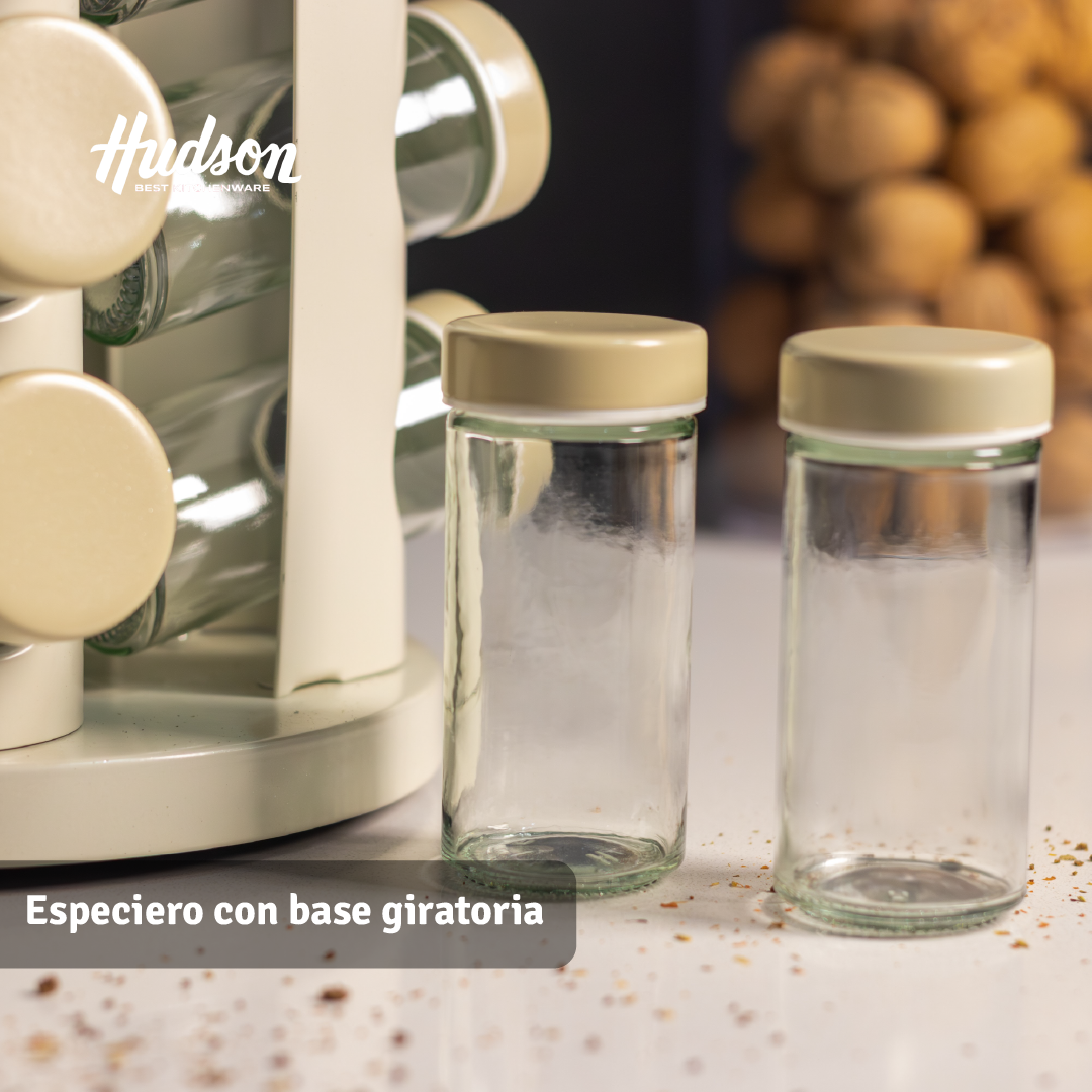Especiero Giratorio De 12 Frascos Acero Inox. Harmony