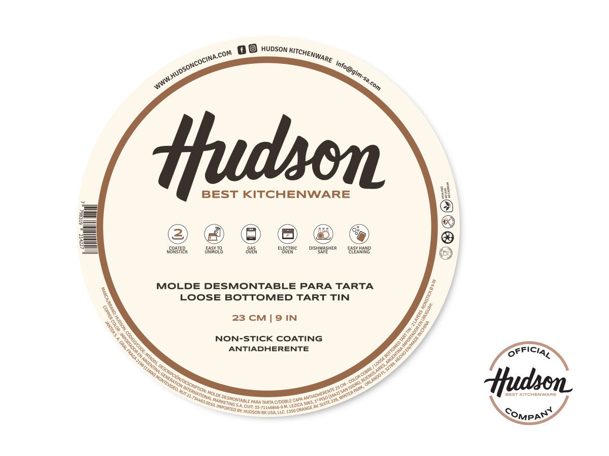 Molde Tartera Hudson Desmontable Doble Antiadherente 23 Cm
