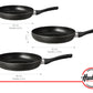 Set Sarten 22cm + Sarten 24cm + Sarten 26cm Hudson Aluminio