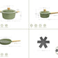 Batería De Cocina Hudson 5 Piezas Antiadherente Aluminio