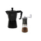 Set de Cafetera Inducción y Molinillo de Café