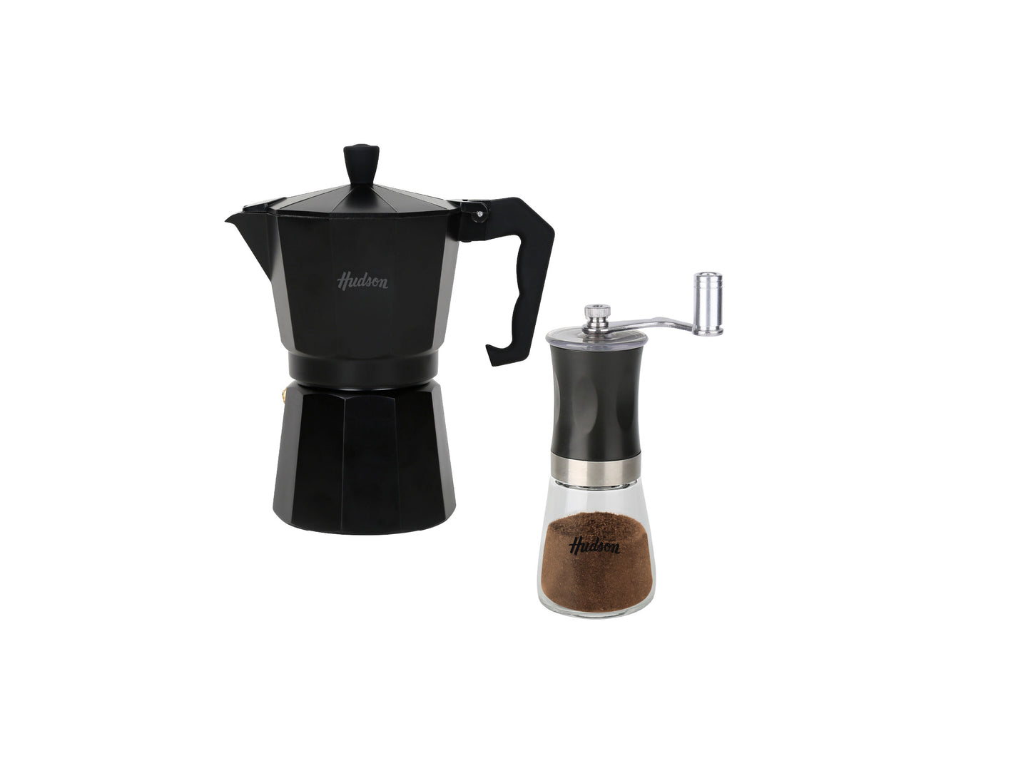 Set de Cafetera Inducción y Molinillo de Café