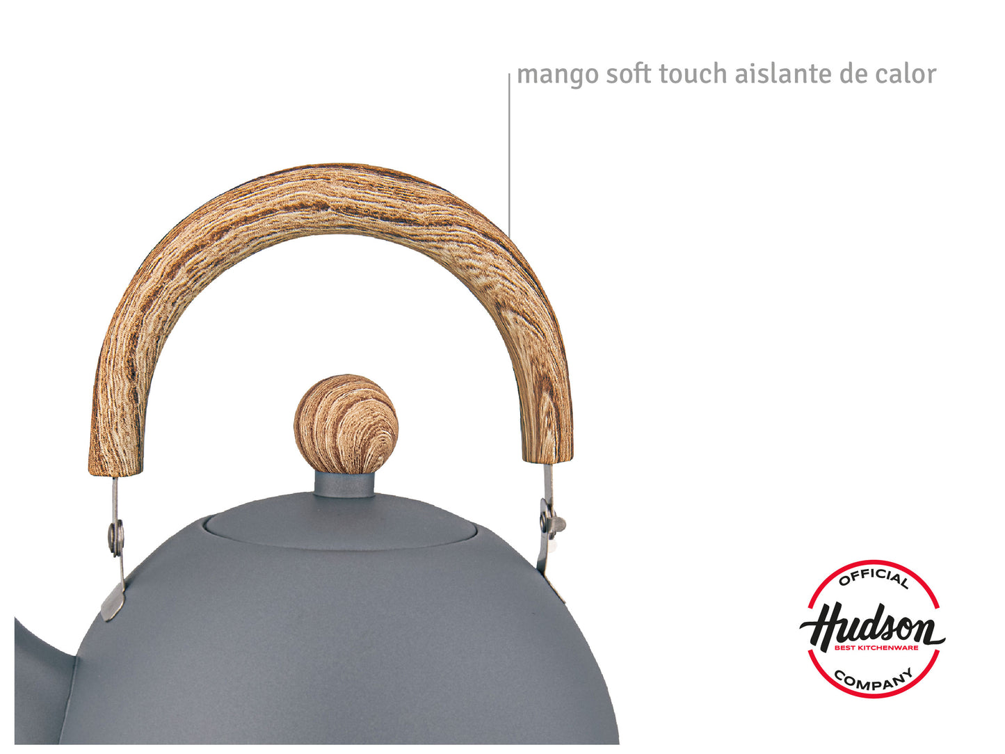 Pava Gris Mango Madera 1.5lts Pico Matero