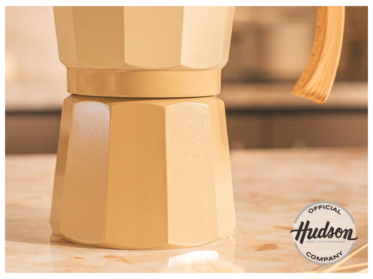 Cafetera Italiana Aluminio Harmony 450ml Beige