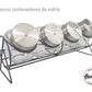 Rack Especiero de 4 frascos de vidrio HUDSON