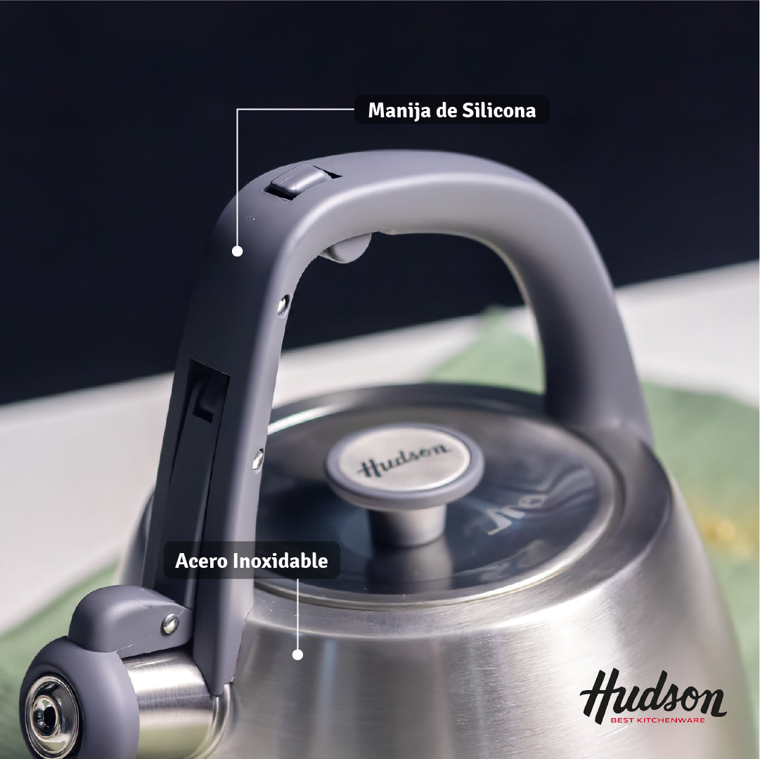 Caldera Plateada De 2.5l Acero Inoxidable