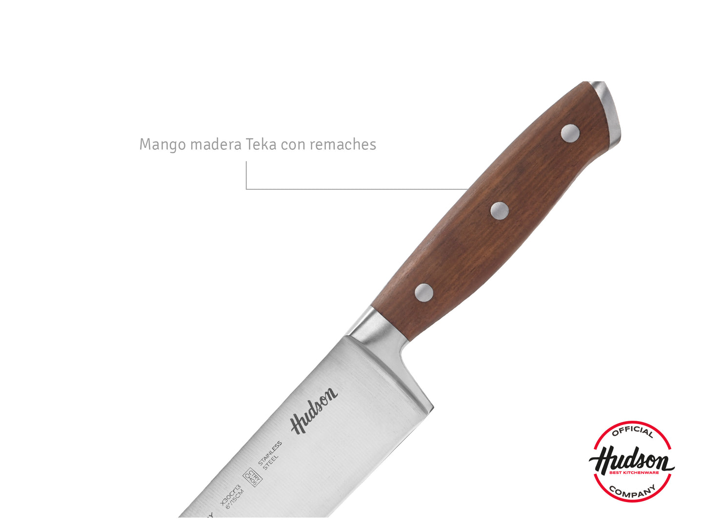 Cuchillo Chef 6  Acero Inoxidable Mango Madera